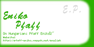 eniko pfaff business card